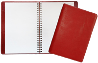 Red Classic Leather Blank Journal