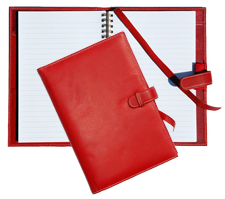 red forever refillable journals - wirebound ruled insert