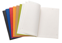 single-meeting recycled notebooks with a variety of cover colors