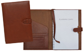 inside and outside view of Forever journal with british tan leather cover